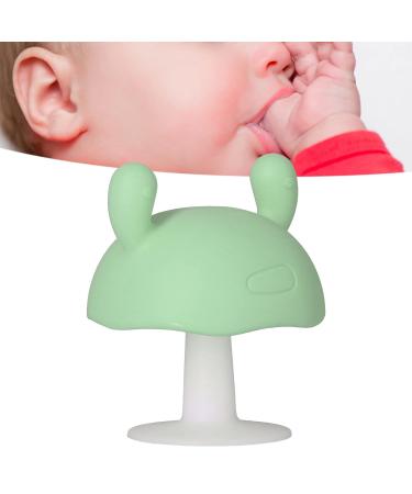 Silicone Teether Mushroom Shaped for Infants 4+ Months - Pink/Green - Buy Online on SooperMarket.com