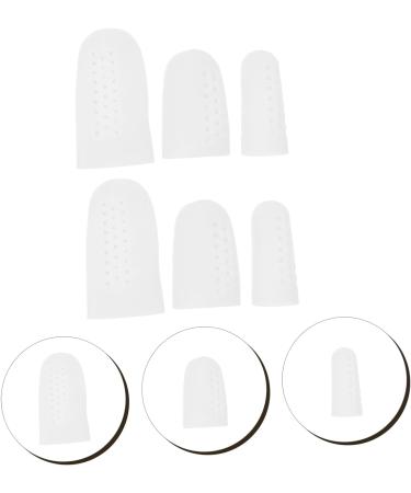 Lurrose High Heel Protectors - 8 Pairs Silicone Gel Sleeves for Foot Pain Relief - Orthopedic Protective Case - White 6x3cm - Buy Online on SooperMarket.com