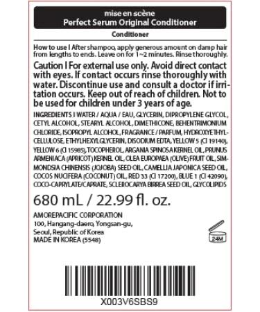Mise En Scene Perfect Serum Conditioner for Damaged Hair - Nourishing Argan & Jojoba Oils for Smooth Glossy Hair - 22.99 Fl. Oz - International Shipping Available - Buy Online on SooperMarket.com