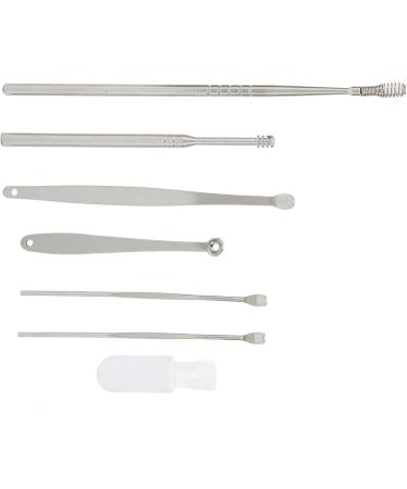 7Pcs Portable Stainless Steel Ear Wax Cleaner Tool Set - Earwax Cleaning Kit - Buy Online on SooperMarket.com