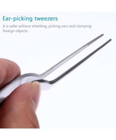 Professional 2 Sets Ear Pick Kit | Metal Spatula & Cleaning Tweezers | Ear Wax Picking Tools for Spiral Ear Spoon | Ear Wax Scoop Cleaner - Buy Online on SooperMarket.com