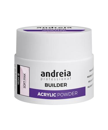 Andreia Professional Acrylic Builder Powder for Nail Extensions - Self Levelling Durable Long Lasting - Salon Quality - Soft Pink 35g Powder Soft Pink 35g