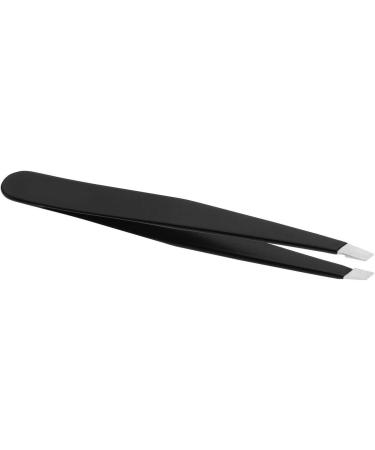 Stainless Steel Black Matte Slant Tip Eyebrow Tweezers by AURAY - Buy Online on SooperMarket.com