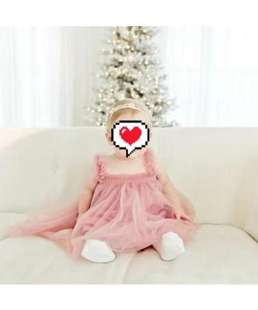 PythJooh Baby Girl Tulle Dress with Butterfly Wings Tutu | Sleeveless Princess Dress for Toddlers | Daisy Stars Sundress for 0-4 Years | 2-3 Years, Dusty Pink - Buy Online on SooperMarket.com