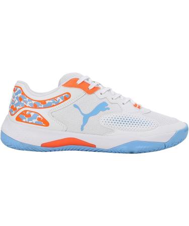 PUMA Unisex Solarcourt Rct Tennis Shoe - Size 42 EU | White Black & Light Blue | International Shipping Available - Buy Online on SooperMarket.com