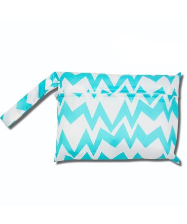 EGURS WETBAG Waterproof reusable diaper bag diaper bags blue and white stripes S 22 * 15cm S 22 * 15cm blue and white stripes
