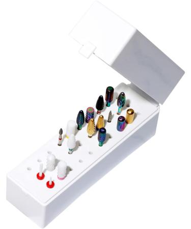 30 Holes Nail Drill Holder Nail Grinding Head Storage Box Nail Cutter Bit Holder Nail Cutter Bit Storage Box for Nail Cutter Attachment Bit Dustproof - Buy Online on SooperMarket.com
