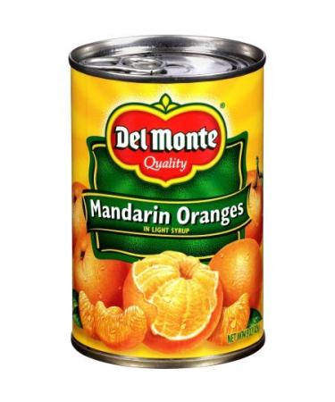 2 Cans of Del Monte Mandarin Oranges Whole Segments in Light Syrup, 15-Ounce