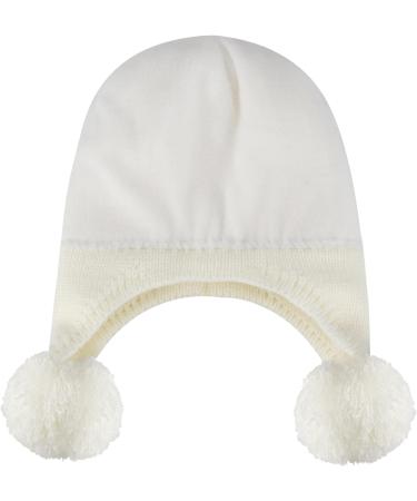 KAKU NANU Toddler Winter Hat with Double Pom Pom Earflap | Fleece Lined | 2-4 Years | Off-white - Buy Online on SooperMarket.com