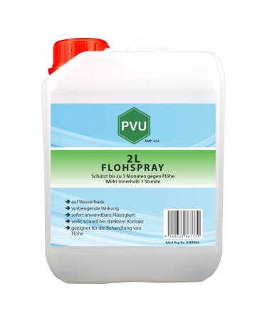 Pvu Flea Spray 2L - Long-term effect against fleas & animal fleas inside and outside water-based 2 liters