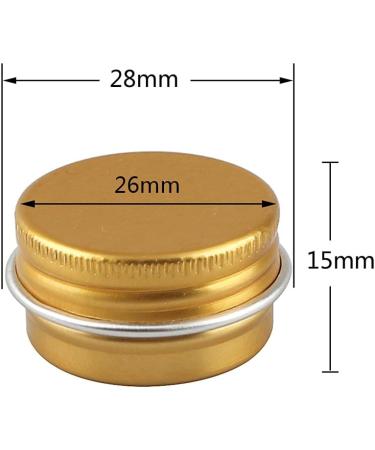 Buy 50 Pieces 5ml Gold Aluminum Jars with Screw Caps - Perfect for Cosmetics & Packaging Solutions - Buy Online on SooperMarket.com