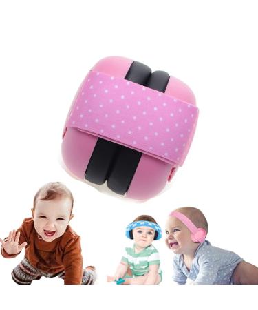 Inelihoo baby capsule belonging 0 3 years baby ear protector Light elastic headlock headphones adjustable noise suppression baby ear protection hearing protection for infants newborn pink