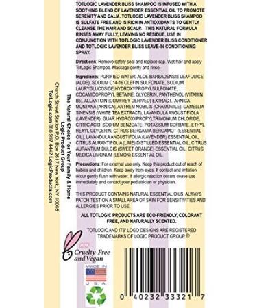 TotLogic Lavender Bliss Baby Shampoo 8 oz - Sulfate-Free, No Phthalates, No Formaldehyde, Infused with Natural Antioxidants and Botanicals - Buy Online on SooperMarket.com