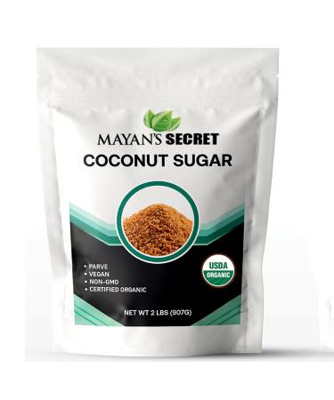 Mayan's Secret USDA Certified Organic Coconut Sugar, 2 Lbs - Low Glycemic | Unrefined | Trace Minerals