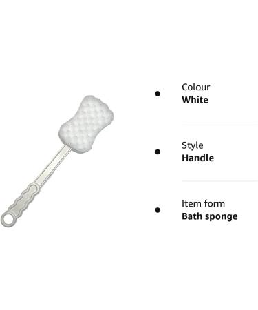 Long Handled Body & Back Scrubber - Exfoliating Bath Sponge for Men, Women, and Elderly - Wet/Dry Brushing Aid - Buy Online on SooperMarket.com