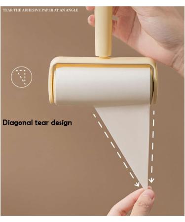 Extra Sticky Lint Roller for Pet Hair - Yellow Cat & Dog Hair Remover for Couch Clothes & Furniture | Effective Fur Removal Tool - Buy Online on SooperMarket.com