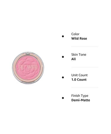 Flower Beauty Flower Pots Powder Blush - Smooth & Silky Skin Tone Enhancing Soft Satin Finish Makeup (Wild Rose) - Warm Wildrose - 1 Count - Buy Online on SooperMarket.com
