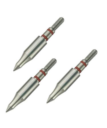 Archery Field Points,Various OD,100/125/150/200 Grains,Easy Pull Various,Stainless Steel Archery Target Bullet Point Sharp Targethead Screw in Broadheads (1 Dozen 12 PCS) Z-5/16"-150grains