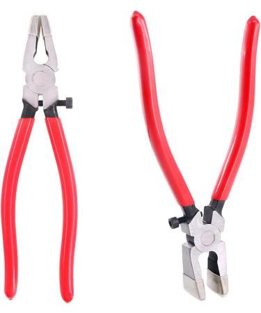 Swpeet Heavy Duty Key Fob Pliers Tool with Glass Running Pliers - Curved Jaws for Stained Glass Work - Rubber Tips for Key Fob Hardware Install - 1Pcs - Buy Online on SooperMarket.com