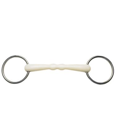 Korsteel Flexi Loose Ring Mullen Mouth Snaffle Bit IVory 5.5" 14cm - 5 1/2" IVory