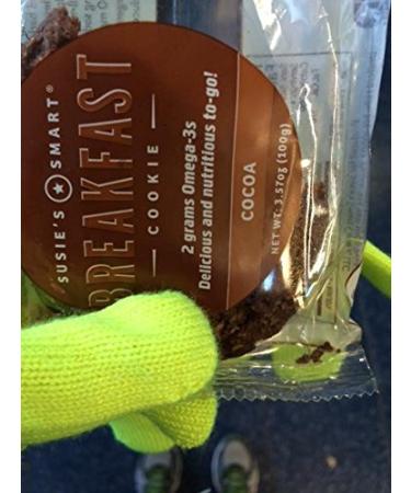 Susie's Smart Breakfast Cookie - Omega-3 and Protein Rich Cocoa Flavor - 63 Ounce (Pack of 18) - Buy Online on SooperMarket.com