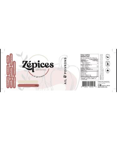Z pices Ail et Poivrons Spice Blend Flavourful Blend for Sauces Salads Vegetables Ail et Poivron 125 g (Pack of 1) - Buy Online on SooperMarket.com
