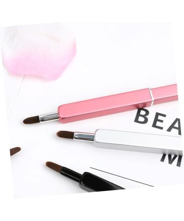 Retractable Brush for Lipstick Cosmetics Lip Brush Makeup Brush Tool Lip Brush Applicator Lipstick Brush Lipstick Applicator Metal Rod Portable Travel Pink - Buy Online on SooperMarket.com