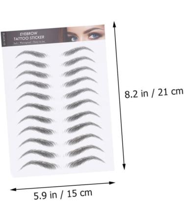FOYTOKI 3 Sheets false eyebrows for men Transfer stickers stickers eyebrow peel off black 21x15cm Black 2 - Buy Online on SooperMarket.com