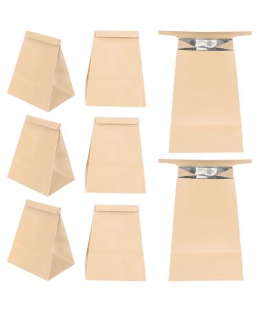 Healeved Car Trash Bag 10pcs Vomit Bag Kraft Paper Emesis Bag Disposable Barf Bags Nausea Pouch Sickness Bag Throw Puke Bags Car Train Garbage Bag for Pregnant Travel Pee Bag Air Sickness Bags