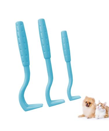 Izyfan 3 sizes tick hook set tick removal in seconds tick pliers tick remover for dogs cats & horse and humans perfect for every Zecke Note set (blue)