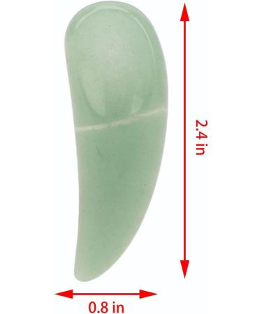 Mini Makeup Mask Spatula Curved Cosmetic Spatula Scoop Mini Gua Sha Jadestone Curved Makeup Eye Cream Cosmetic Spatula (Green) - Buy Online on SooperMarket.com