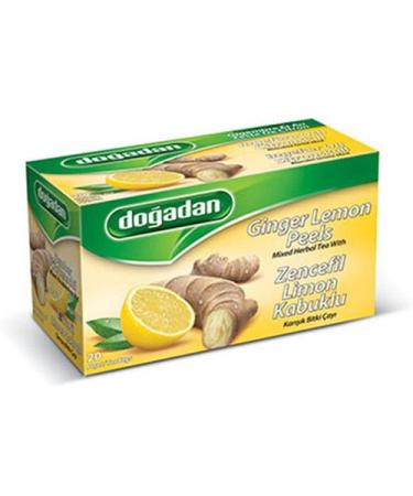 Dogadan Ginger & Lemon Zest Premium Herbal Tea Bags (1Box / 20teabags)