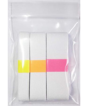 3 Yards 1/2 3/4 1 Assorted Mixed Size White Flat Elastic Band Sewing Clothing Accessories Nylon Webbing Garment Trousers Costumes Craft DIY (White)
