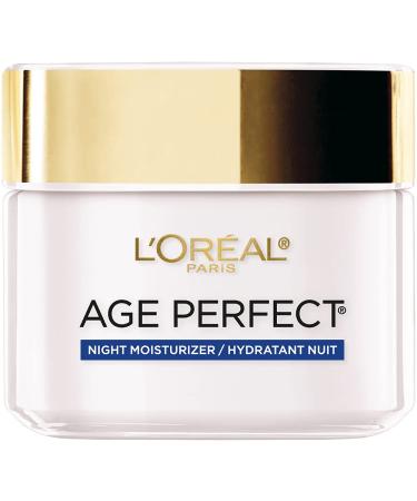 L'Oreal Paris Age Perfect Collagen Expert Night Moisturizer, Anti-Sagging & Even Tone, Retighten, Rehydrate and Firm Maturing Skin, 2.5 Oz