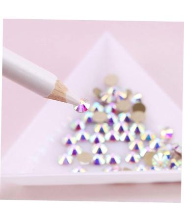 DOITOOL 120 Pcs Nail Point Drill Pencil Nail Art Tool Nail Dotting Pen Sticky Dotting Pen Rhinestone for Nails Rhinestone Picker Pen Rhinestone Picker Tool White Dot Wood Nail Pen - Buy Online on SooperMarket.com