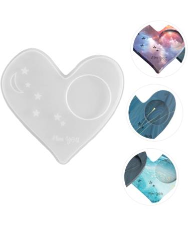 NUOBESTY 3pcs Coaster Mold Silicone Molds Heart Silicone Zip Pull Crystal Epoxy Mold Crafts Heart-shaped Whitex3pcs 13.6X13CMx3pcs - Buy Online on SooperMarket.com