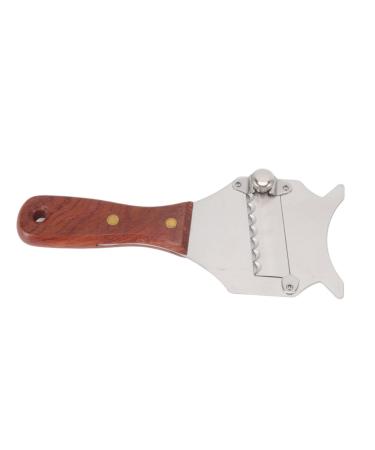 Topyond truffle grater razor stainless steel chocolate cheese razor grater curly winder with ergonomic wooden handle for chocolate and cheese frames