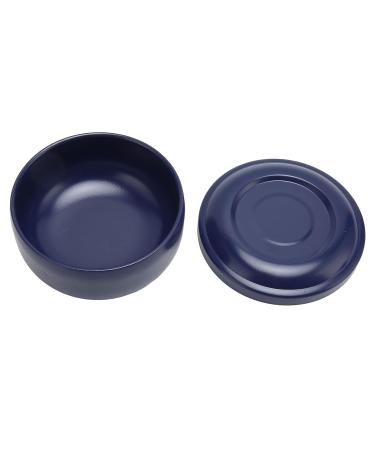 Dark Blue Razor Shell with Lid - Wide Iron Shaving Soap Cup & Foam Mug with Large Capacity for Effortless Shaving - Buy Online on SooperMarket.com