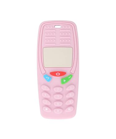 Silicone Infant Teething Toy - Mobile Phone Shaped Funny Chew Toy (Light Pink) - Buy Online on SooperMarket.com