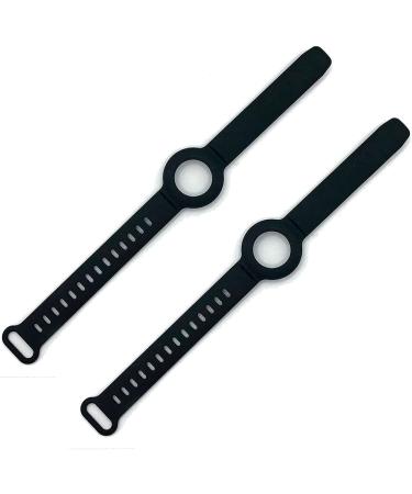 Kids / Adults (2 Pack) Anti-Lost Bracelet for AirTag - iZi Way Soft Silicone Wristband Watch Band Cover - Black - Buy Online on SooperMarket.com