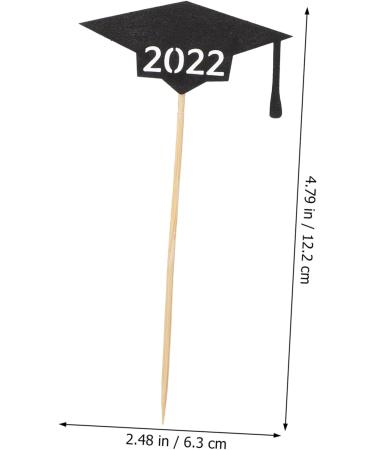 Vaguelly 30pcs 2022 2022 Cake Inserts Cake Ornament Cupcake Topper Capacillos Para Cupcake Graduation Cap Decorations Mini Paper Cups Graduation Cake Decor Baking Paper Bamboo Stick - Buy Online on SooperMarket.com