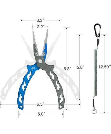 Piscifun Ultralight Aluminum Fishing Pliers with Tungsten Steel Cutters - Fish Hook Remover for Saltwater & Freshwater Fishing - Buy Online on SooperMarket.com