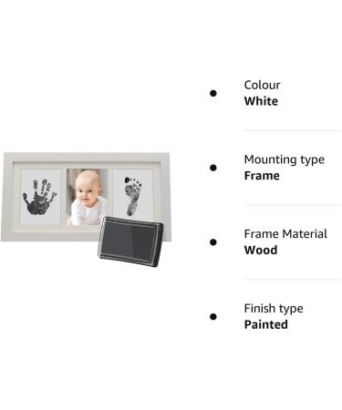 Govvay Baby Handprint and Footprint Photo Frame Kit | Perfect Newborn Gift for Boys and Girls | Memorable Keepsake Box for Christmas and Birthdays - Buy Online on SooperMarket.com