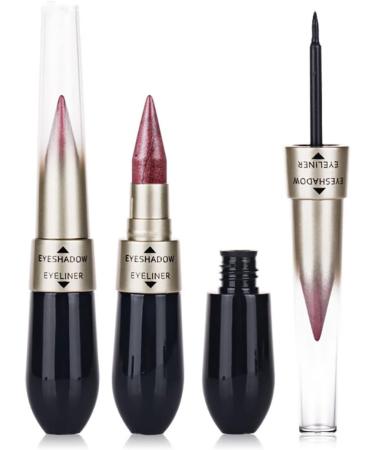 6PCS/SET 2 In 1 Double Eyeliner Eyeshadow Combination Waterproof Black Eye Liner Pen Quick Dry Colorful Eyeshadow High Pigmented Eye Powder Cosmetic Set eyeliner waterproof - Buy Online on SooperMarket.com