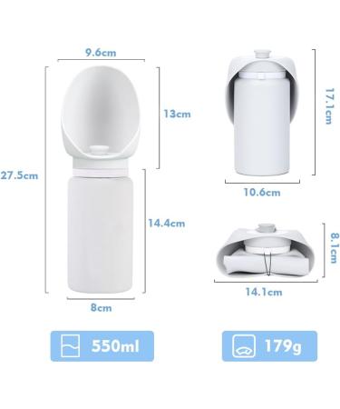 Wdmiya 550ml Portable Dog Drinking Bottle - Foldable Food-Safe Silicone Pet Water Bottle for Walks Travel & Hikes - Buy Online on SooperMarket.com