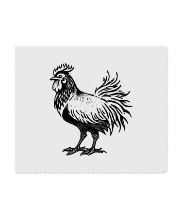 2 x 'Farmyard Rooster' Microfiber Lens/Glasses Cleaning Cloths (LC00025129)