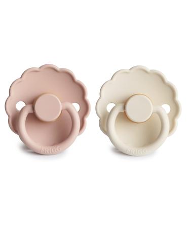 FRIGG Daisy Natural Rubber Baby Pacifier | Made in Denmark | BPA-Free (Blush/Cream 6-18 Months) 2-Pack - Buy Online on SooperMarket.com