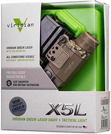 Viridian X5L-FDE Green Laser & Light Combo - Tactical Light Flat Dark Earth - Buy Online on SooperMarket.com