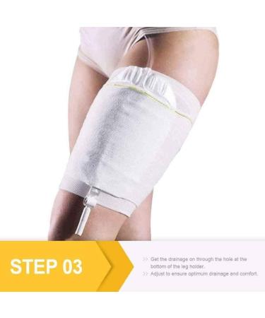2 Pcs Urine Bag Fixing Sleeve Urine Catheter Bag Holder Catheter Bag Cover Fiber Blends with Outer Stitching Washable and Reusable Weiß Large - Buy Online on SooperMarket.com