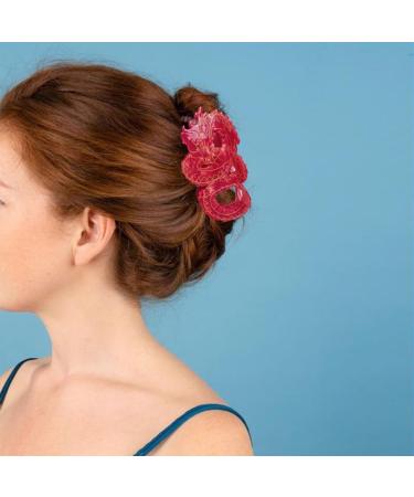 JSGHGDF Delicate Chinese Loong Hair for Woman Girl Skincare Makeup Hair Clip for Thin Hair Nonslip Delicate Hair Clip Red - Buy Online on SooperMarket.com